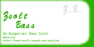 zsolt bass business card